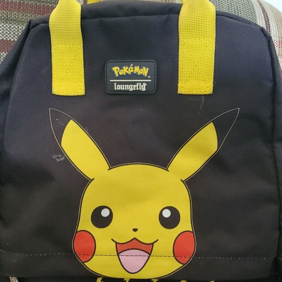 Loungefly Pikachu Pokemon Black Yellow Backpack Lighting Bolt School Casual main image 6